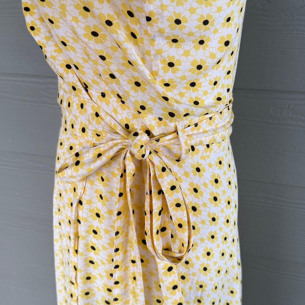 Ganni Floral Short Sleeve Wrap Dress - Picture 6 of 11